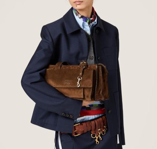 26FW 미우미우 토트백 5BG335VPOO2CSS F0324 CACAO - MIU MIU
