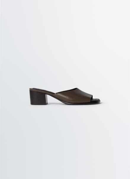26SS 르메르 스퀘어 힐 뮬 FO0257LL0078 BR449 DARK BROWN