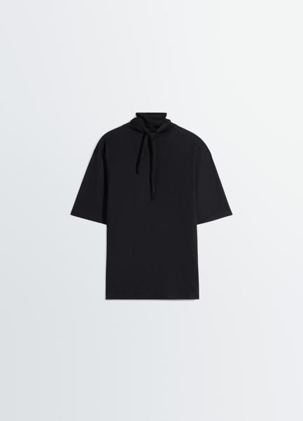 26SS 르메르 저지 숄더 티셔츠 TS0030LJ1018 BK999 BLACK