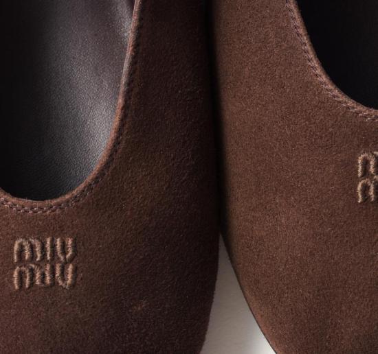 26SS 미우미우 스웨이드 발레리나 5F625EF005008 F0003 MORO - MIU MIU