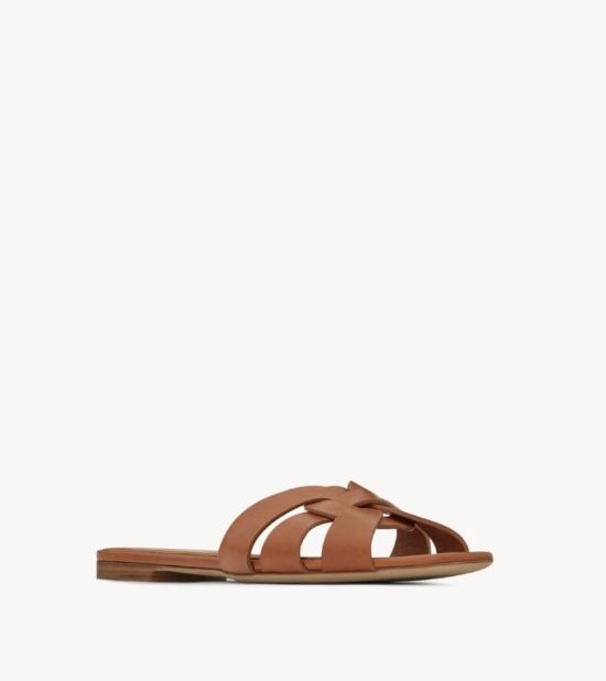 26SS 생로랑 스무스 레더 트리뷰트 플랫 뮬 571952BDA00 2206 AMBRA - SAINT LAURENT