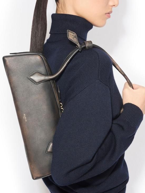 26SS 알라이아 르 테켈 미디움 레더 숄더백 AA1S06033I154994 - ALAIA