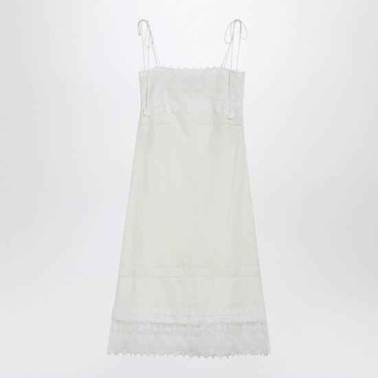 26SS 발렌티노 가라바니 미디 원피스 8B3VAJM59M4 A03 WHITE