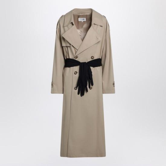 26SS MM6 메종마르지엘라 코튼 트렌치 코트 S52AH0084M35368 154 BEIGE