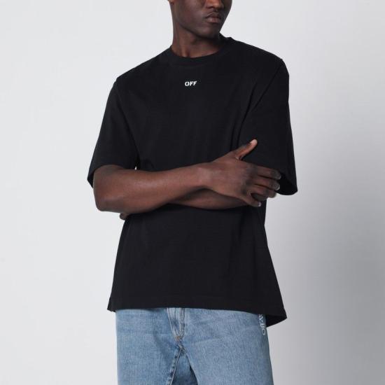 26SS 오프화이트 반팔 티셔츠 OMAA120S26JER004 0001 BLACK