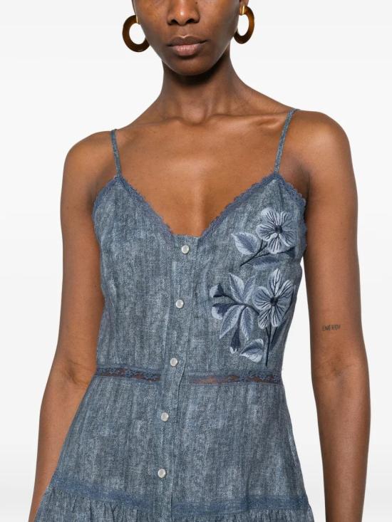 26SS 에르마노 미디 원피스 D48EQ023EB9 MF152DENIMSCU - ERMANNO