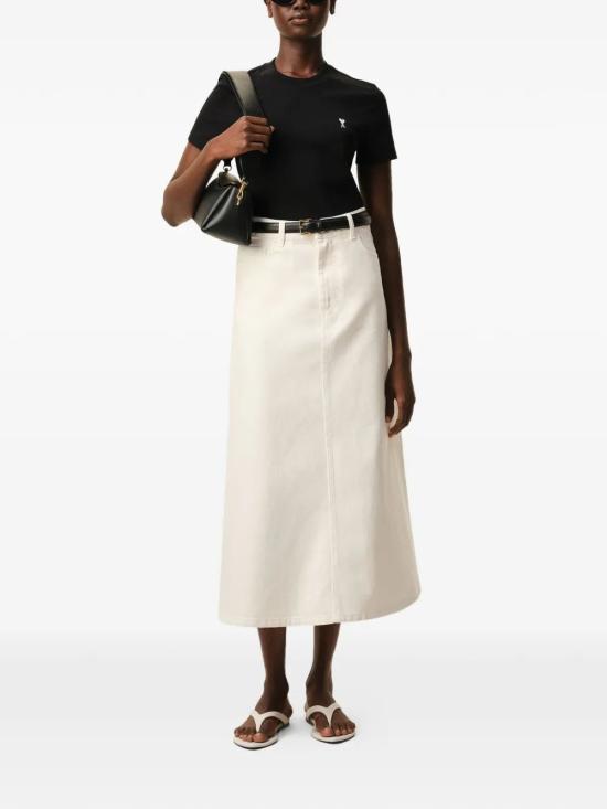 26SS 아미 스몰 하트 로고 코튼 크롭 티셔츠 FTS347724 045NOIRBLANC - AMI