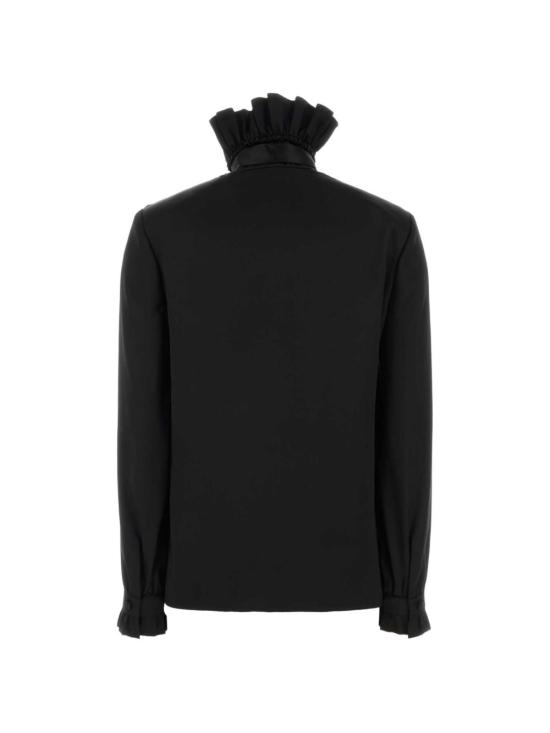 26SS 구찌 보우 실크 새틴 셔츠 860509 ZHS191000 BLACK - GUCCI