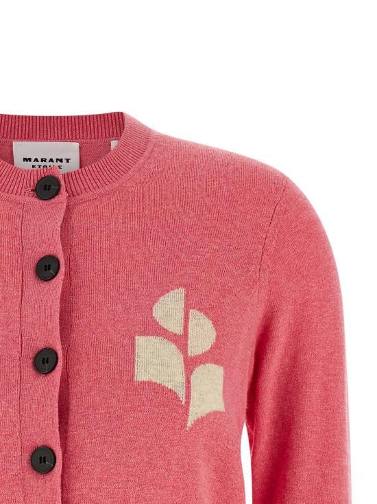 26SS 이자벨마랑에뚜왈 뉴턴 코튼 가디건 CA0040FAA1X05E40BG Pink - ISABEL MARANT ETOILE