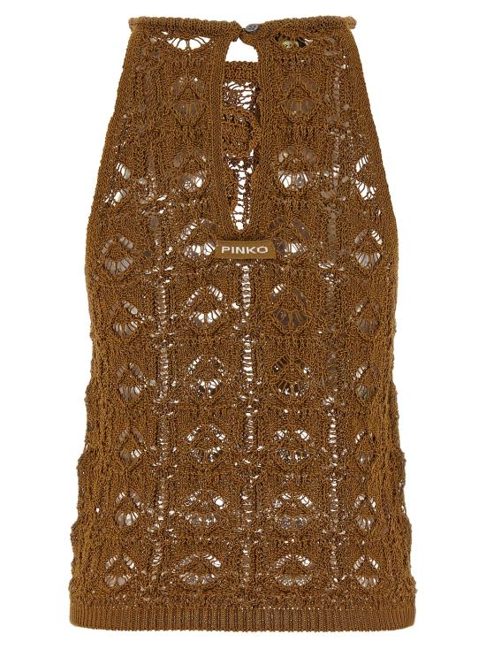 26SS 핑코 민소매 티셔츠 106863A3B8L25 Brown - PINKO