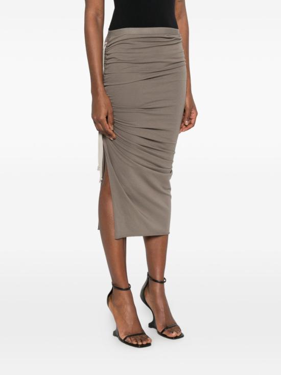 26SS 릭 오웬스 미디 스커트 RP01F6339 JA34 Grey - RICK OWENS