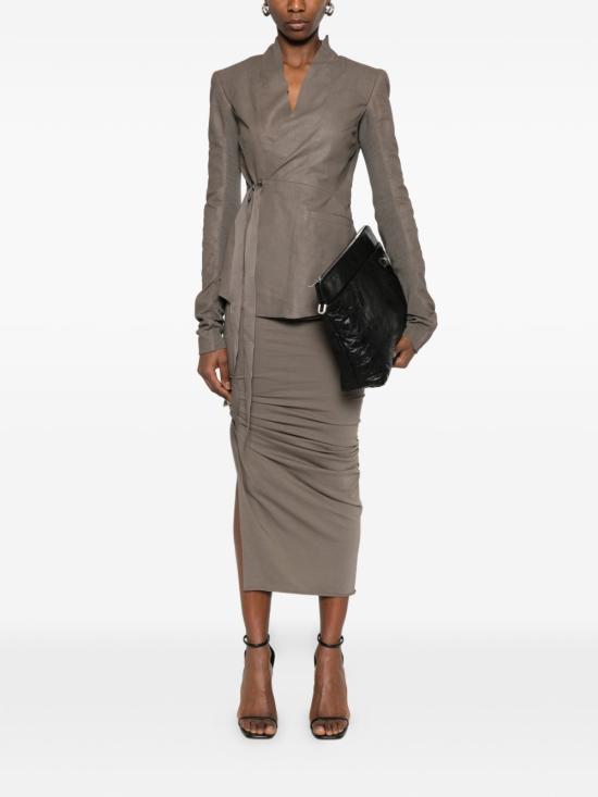 26SS 릭 오웬스 미디 스커트 RP01F6339 JA34 Grey - RICK OWENS