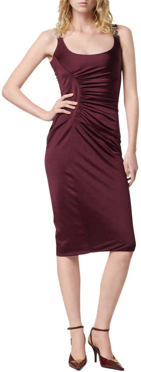 26SS 베르사체 미디 원피스 10226061A124971RD90 PURPLE - VERSACE