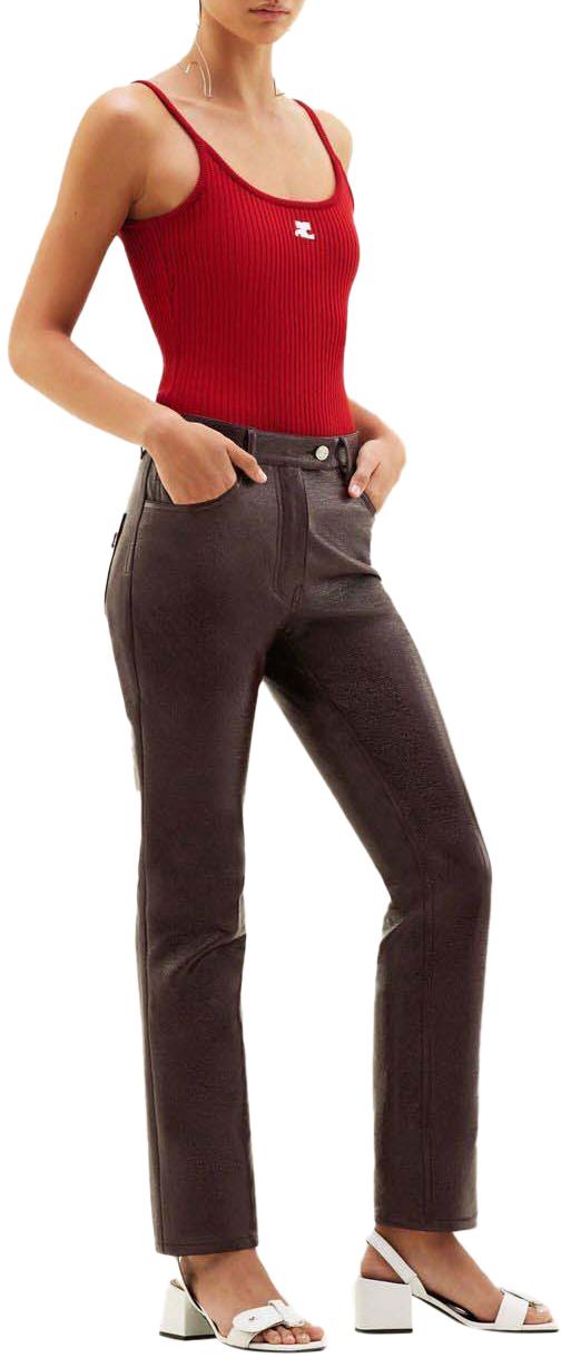 26SS 쿠레쥬 민소매 티셔츠 PERMDE012FI00014034 RED - COURREGES