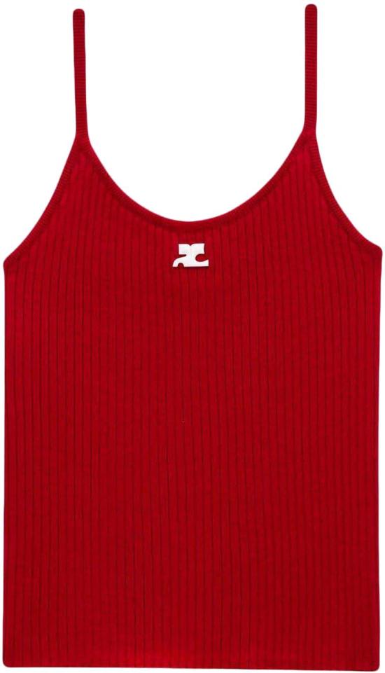 26SS 쿠레쥬 민소매 티셔츠 PERMDE012FI00014034 RED