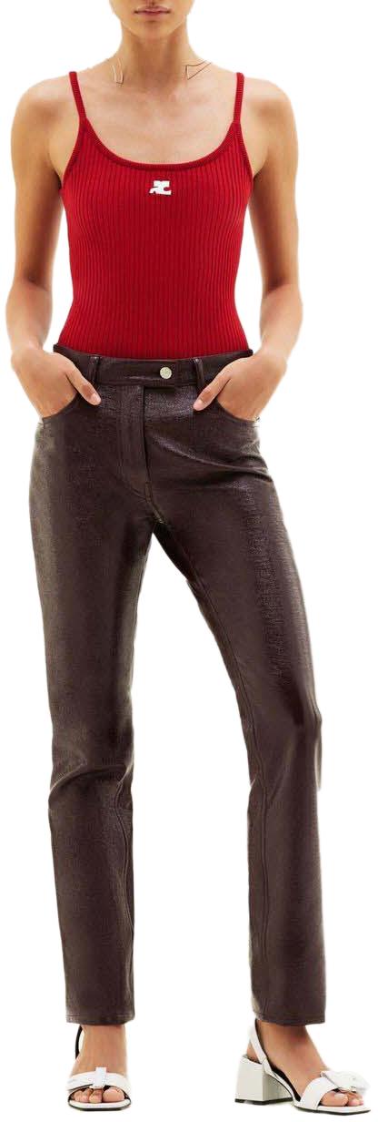 26SS 쿠레쥬 민소매 티셔츠 PERMDE012FI00014034 RED - COURREGES