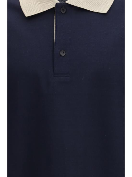 26SS 살바토레 페라가모 폴로 티셔츠 790984 001 BLUE - SALVATORE FERRAGAMO