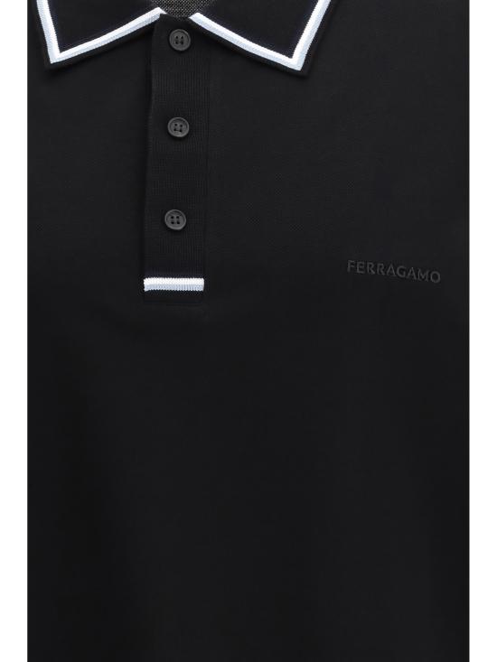 26SS 살바토레 페라가모 폴로 티셔츠 790958 002 BLACK - SALVATORE FERRAGAMO