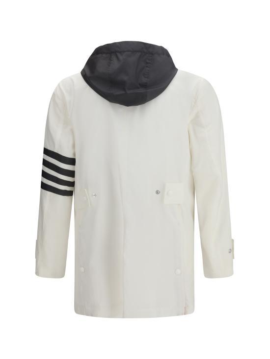 26SS 톰브라운 후드 티셔츠 MOU641HF1095 100 WHITE - THOM BROWNE