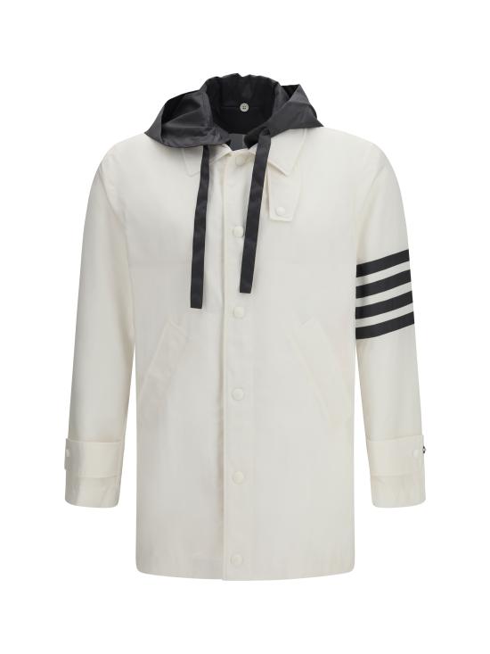 26SS 톰브라운 후드 티셔츠 MOU641HF1095 100 WHITE