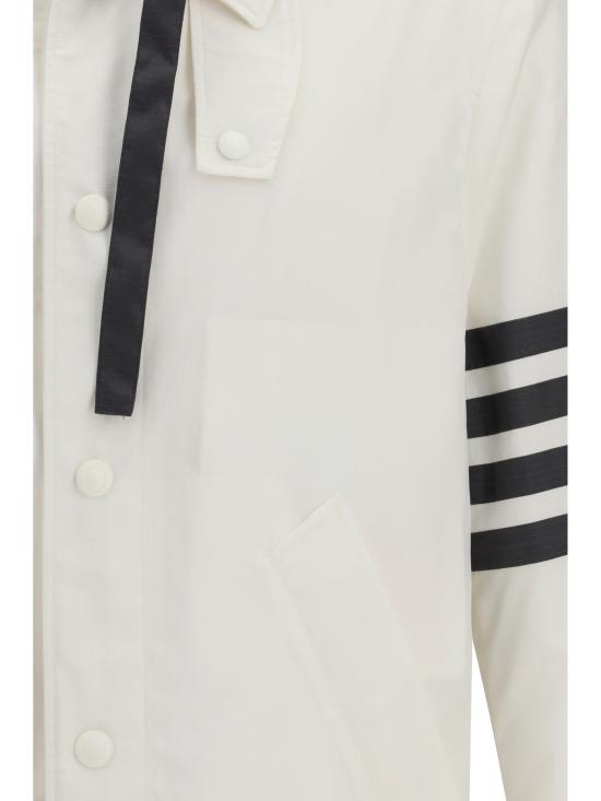 26SS 톰브라운 후드 티셔츠 MOU641HF1095 100 WHITE - THOM BROWNE