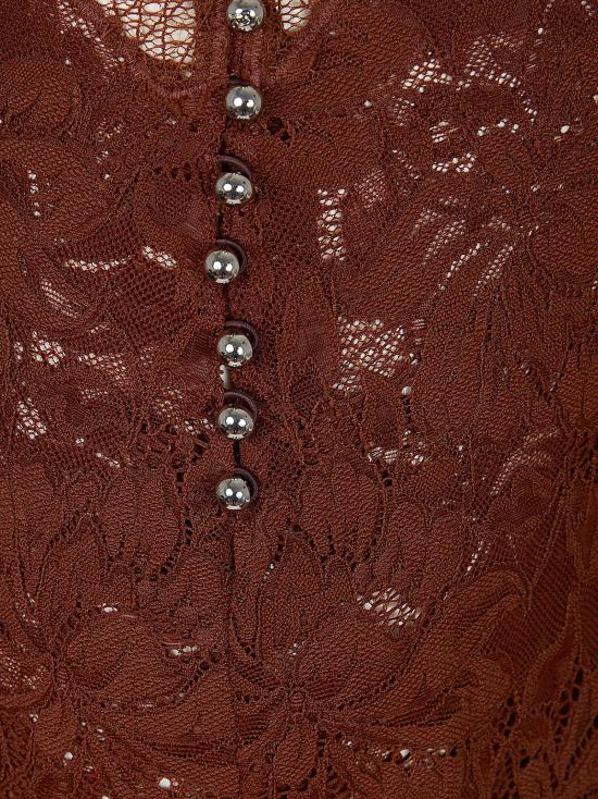 26SS 파코라반 미디 스커트 25HJJU598PA0170 P237 CINAMON BROWN - PACO RABANNE