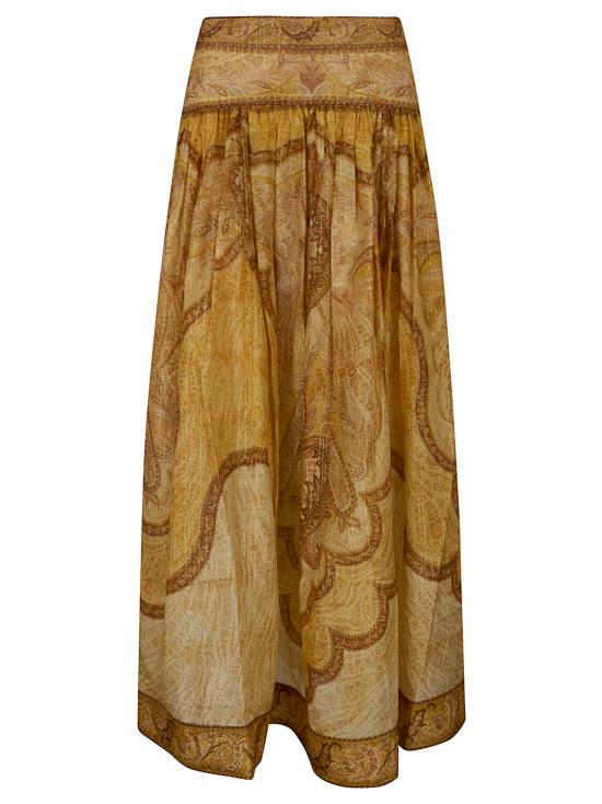 26SS 짐머만 롱 스커트 6437SRS262 TPMM TAPESTRY MUSTARD MULTI - ZIMMERMANN