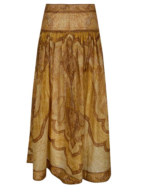 26SS 짐머만 롱 스커트 6437SRS262 TPMM TAPESTRY MUSTARD MULTI - ZIMMERMANN