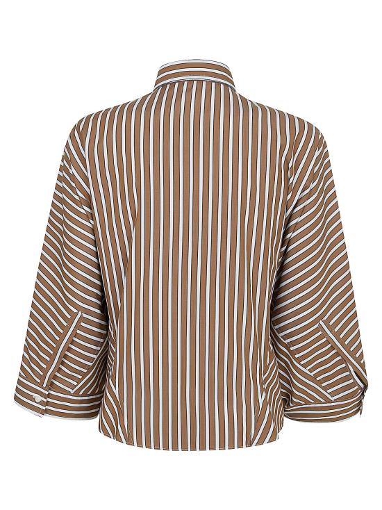 26SS 브루넬로 쿠치넬리 셔츠 MH749MX716 C003 TABACCO RIGA NERA BIANCO - BRUNELLO CUCINELLI