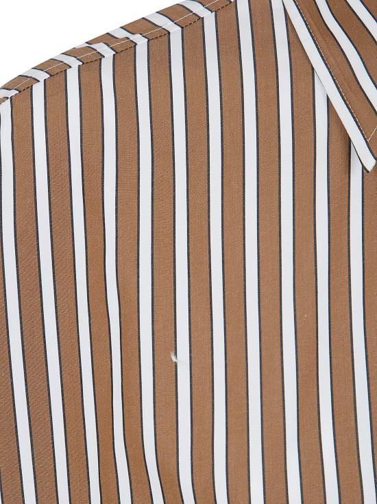 26SS 브루넬로 쿠치넬리 셔츠 MH749MX716 C003 TABACCO RIGA NERA BIANCO - BRUNELLO CUCINELLI