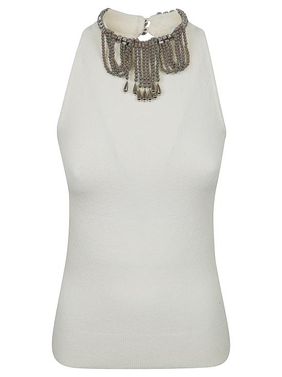 26SS 파코라반 민소매 티셔츠 26PMTO185ML0334 P255 CREAM