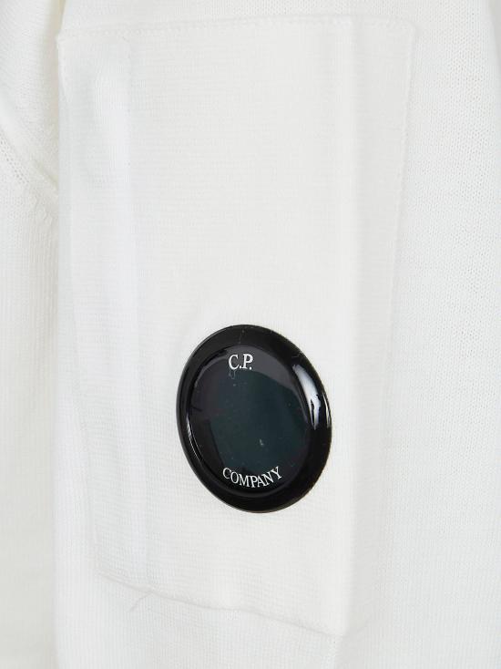26SS 씨피 컴퍼니 코튼 씨 아일랜드 크루넥 렌즈 니트 20CMKN183A 110560A 103 GAUZE WHITE - C.P. COMPANY