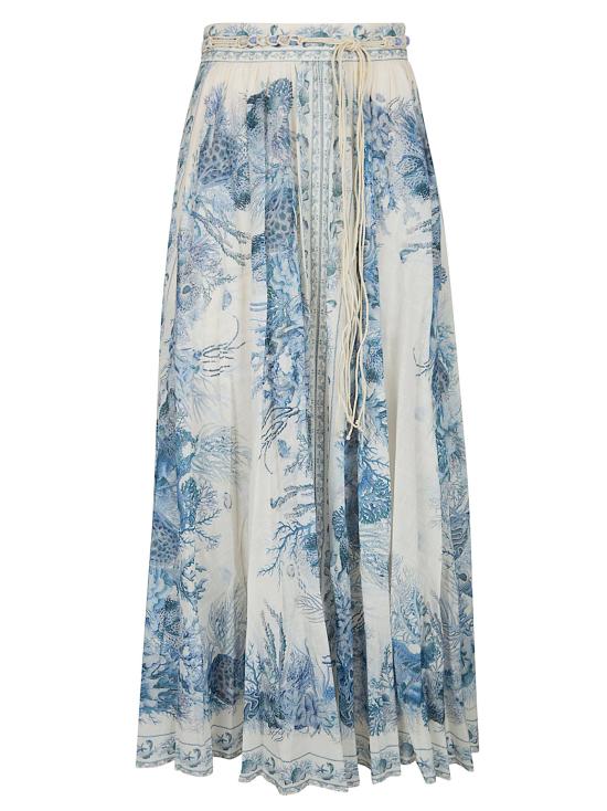 26SS 짐머만 롱 스커트 5851SRS262 BLTL BLUE TOILE