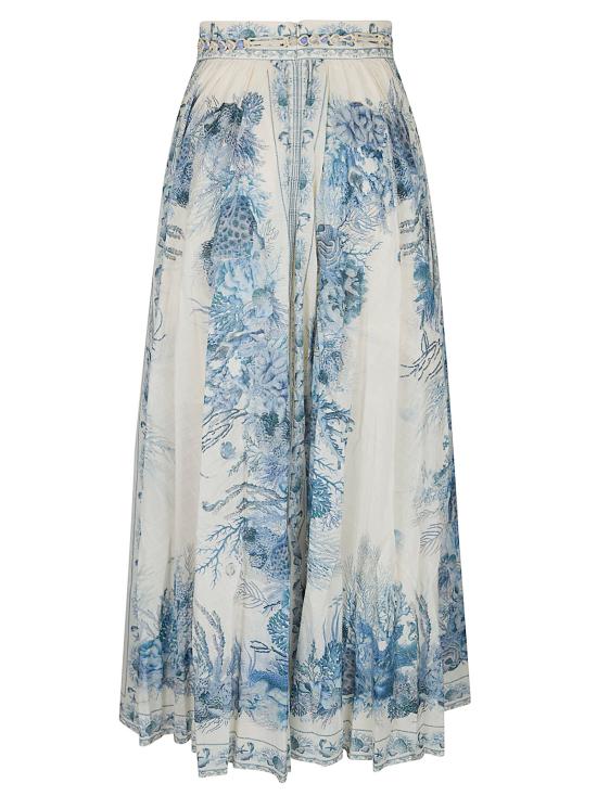 26SS 짐머만 롱 스커트 5851SRS262 BLTL BLUE TOILE - ZIMMERMANN