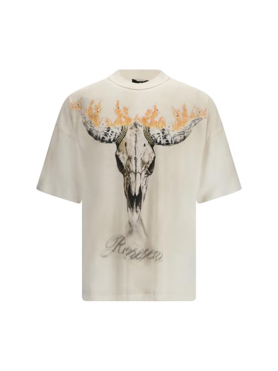 26SS 리프레젠트 반팔 티셔츠 MLM100592 WASHEDECRU CREAM