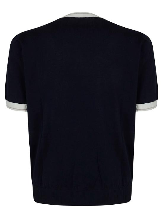 26SS 일레븐티 탑 M76MAGM19 MAG0M013 110102 BLU BIANCO E SABBIA - ELEVENTY