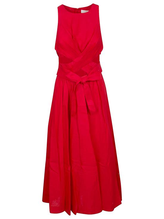 26SS 짐머만 미디 원피스 6444DRS264 DKRD DARK RED - ZIMMERMANN