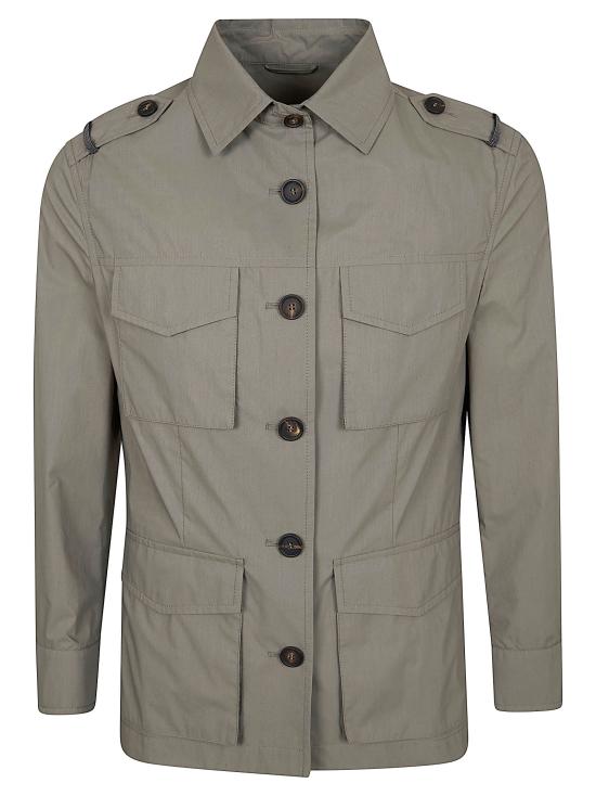 26SS 브루넬로 쿠치넬리 모닐레 테크노 코튼 경량 자켓 MR4577856 C6539 KAKI