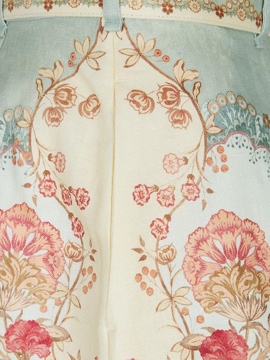 26SS 짐머만 숏팬츠 4558ARS263 WPFM WALLPAPER FLORAL MINT - ZIMMERMANN