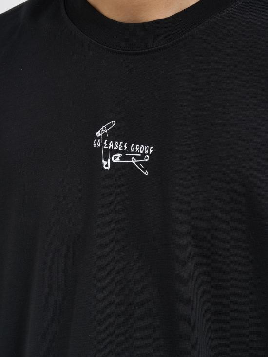 26SS 44레이블 반팔 티셔츠 NB0030556FA706P783 Black - 44 LABEL