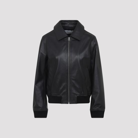 26SS 이브살로몬 가죽 자켓 26E25EYV20155APXX C99 NOIR