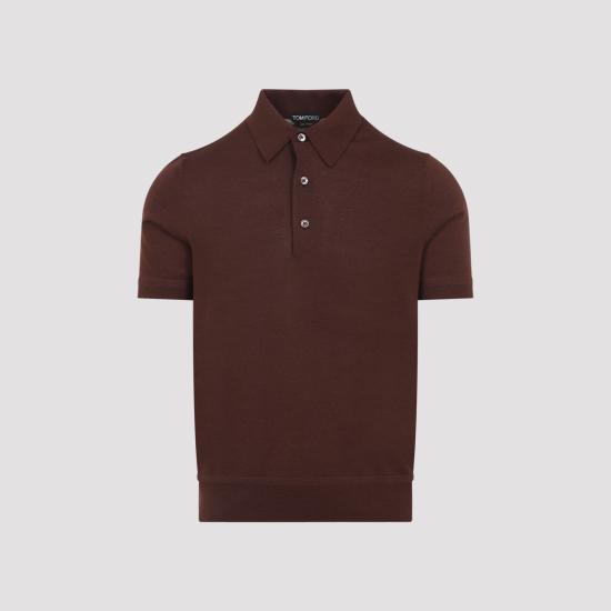 26SS 톰포드 폴로 티셔츠 KPS039 YMK073 ECN COCOA BROWN