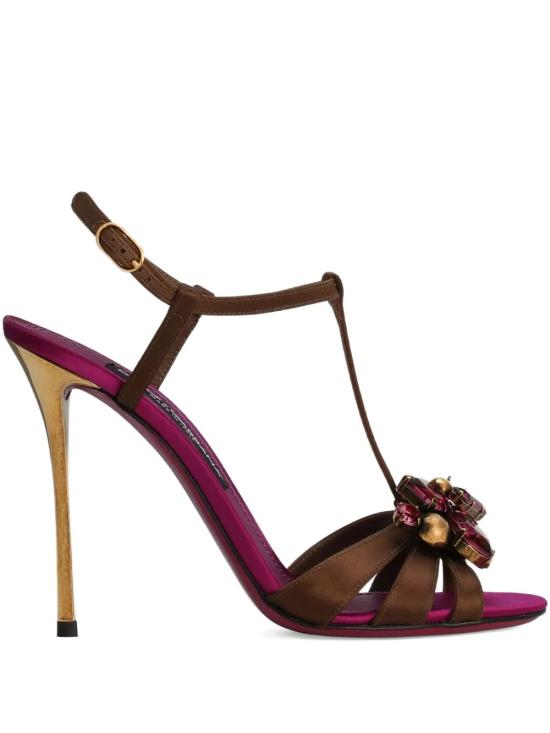 26SS 돌체앤가바나 KEIRA 2.0 새틴 샌들힐 CR1959 A65178W113 Fuchsia