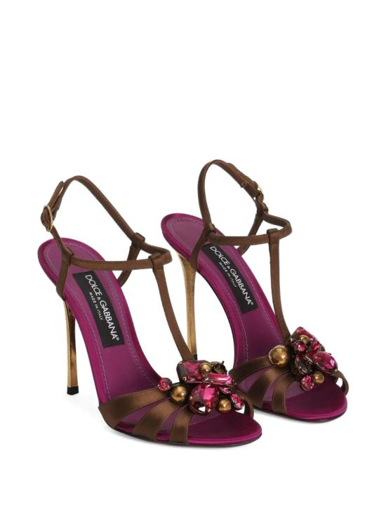 26SS 돌체앤가바나 KEIRA 2.0 새틴 샌들힐 CR1959 A65178W113 Fuchsia - DOLCE & GABBANA