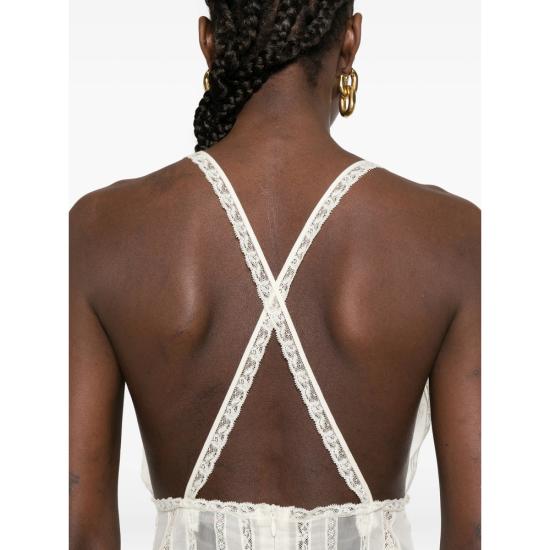 26SS 에르마노 설비노 미디 원피스 D482Q324APJBN 10104 NEUTRALS - ERMANNO SCERVINO