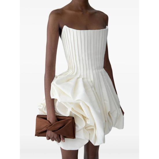 26SS 캐롤리나 헤레라 미디 원피스 R2611N558SFA 100 NEUTRALS - CAROLINA HERRERA