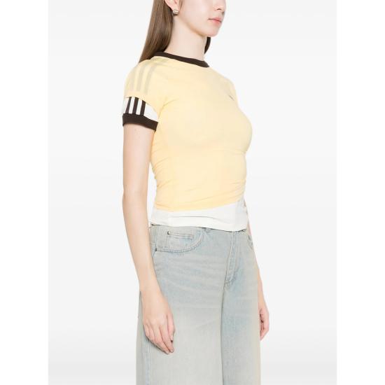 26SS 아디다스 반팔 티셔츠 KW4526 YELLOW WHITE - ADIDAS