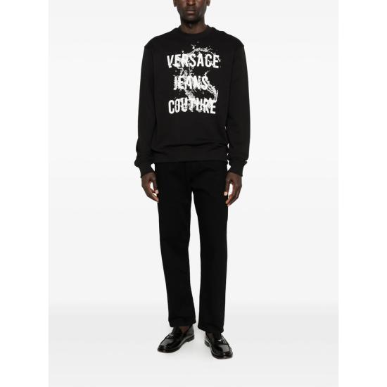 26SS 베르사체 스웨터 80GAIC01 CF00C 899 BLACK - VERSACE