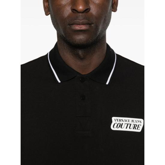 26SS 베르사체 폴로 티셔츠 80GAGT17 CJ01T 899 BLACK - VERSACE
