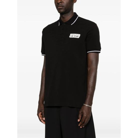 26SS 베르사체 폴로 티셔츠 80GAGT17 CJ01T 899 BLACK - VERSACE